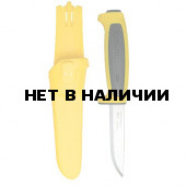 Нож Morakniv Basic 546 2020 Edition нержавеющая сталь, пласт. ручка (желтая) чер. вставка, 13712